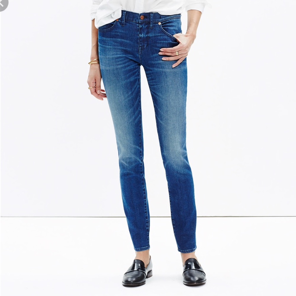 Madewell skinny skinny jeans in sunny side wash